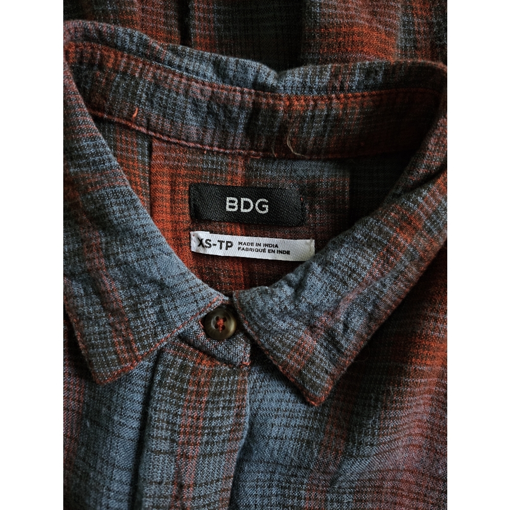 Bdg | Plaid Button Down Split Hem Tunic - image 7